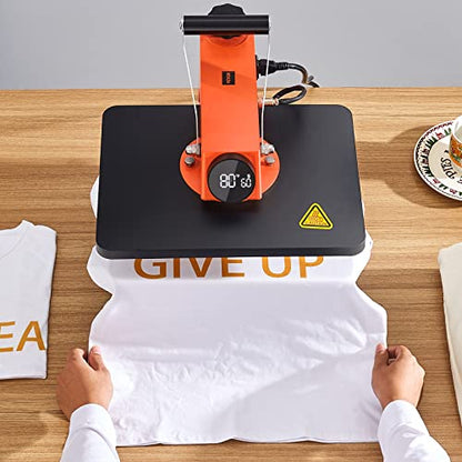 VEVOR Heat Press 15X12 Inch Heat Press Machine 5 in 1 Digital Multifunctional Sublimation T-Shirt Heat Press Machine for T Shirts Hat Mug Cap Plate