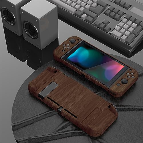 eXtremeRate PlayVital Back Cover for Nintendo Switch Console, Handheld Controller Separable Protector Hard Shell for NS Joycon, Customized Dockable - WoodArtSupply