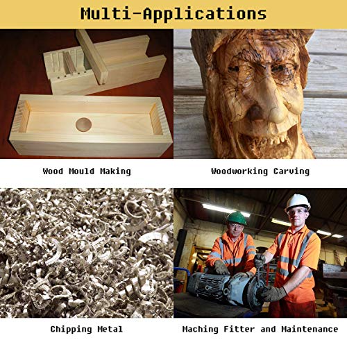 ABuff 6 Pcs Punch and Chisel Set, Includes 3 Pcs Digging Tools Cold Chisel Set, 3 Pcs Center/Pin/Tapered Punch Set, Masonry Chisel for Brick, Wood, ABuff