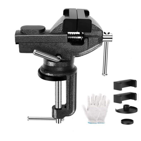 Bench Vise Home Vise Clamp-On Vise, 2.5" black HENGDA VISE