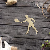 Tennis Player Wood Craft Unfinished Wooden Cutout Art DIY Wooden Signs Inspirational Wall Plaque Classic Hanging Wall Signs Decor for Home Kitchen Arupkeer
