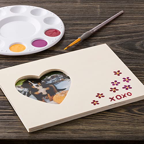 24 Pack: Unfinished Wood Heart Frame by Make Market® Make Market