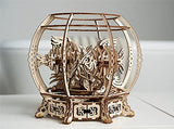 UGEARS 3D Puzzle Mechanical Aquarium - Creative 3D Wooden Puzzles Idea - Aquarium Wood Model Kit - Unique Wooden Puzzle - 3D Puzzles for Adults and UGEARS