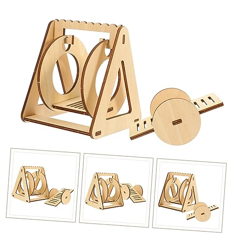 NOLITOY 2pcs Assembled The Swing Squirrel cage Hamster DIY Seesaw Wooden Hamster Habitat Decor pet Rat cage Accessories DIY Wood Toy for Hamster - WoodArtSupply