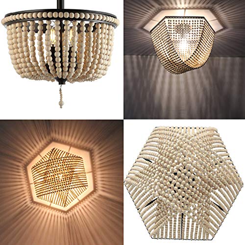 Round Wood Beads 20 mm Unfinished Spacer Beads Natural Craft Loose Beads for DIY Art Supplies Bracelet Hand-Made 100 Pack…… Hadoife