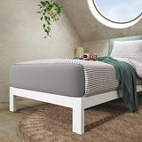 ZINUS Arnav Twin Metal Platform Bed Frame with Wood Slat Support, No Box Spring Required, Easy Assembly, White Zinus