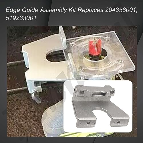 204358001 Edge Guide Assembly & 519233001 Round Sub-Base Compatible with Ryobi P601 18V ONE+ Trim Routers and R2401 Models Fennoral