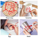 Shuttle Art Permanent Markers, 30 Pack Red Permanent Marker set,Fine Point, Works on Plastic,Wood,Stone,Metal and Glass for Doodling, Marking… Shuttle Art