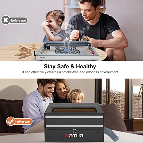 ORTUR Laser Engraver Enclosure, Fireproof and Dustproof Protective Cover with Exhaust Fan for All ORTUR Laser Engravers, Insulates Against Smoke and Ortur