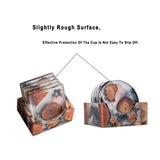 DIYOMR Set of 6 Wood Coasters with Holder, Resin Epoxy Coaster for Drinks, Cool Coaster Art for Home Office Coffee Bar Table Protection Decor (6 DIYOMR