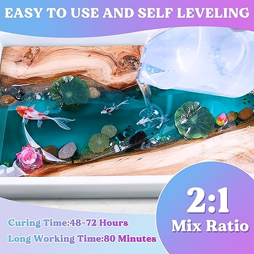 LET'S RESIN EPOXY RESIN Deep Pour Epoxy Resin 1.5 Gallon,2 to 4 Inch Depth Crystal Clear Resin for Flower Preservation,Bubble Free & Low Viscosity - WoodArtSupply