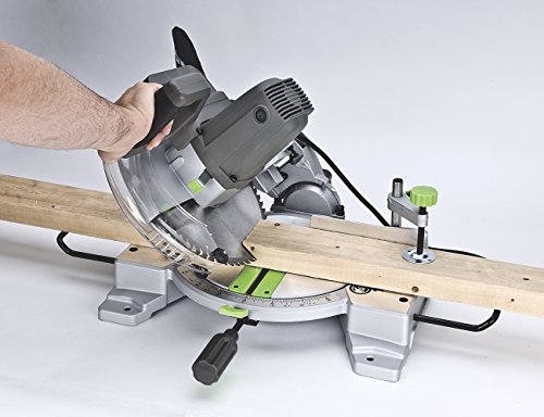 Genesis GMS1015LC 15-Amp 10-Inch Compound Miter Saw with Laser Guide and 9 Positive Miter Stops , Gray Genesis