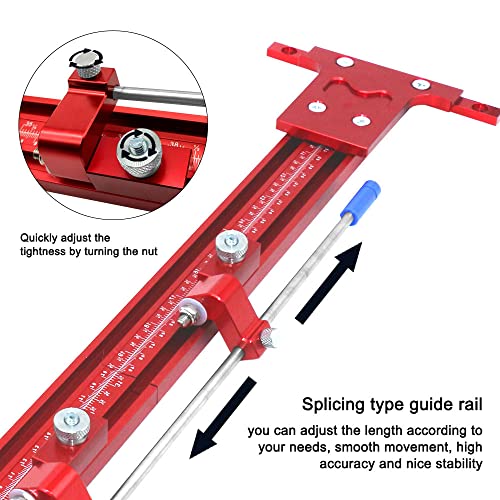 HUIOP Parallel Guide Rail,Woodworking Parallel Guide Rail System Electric Circular Saw Track Engraving Machine Slotting Parallel Sliding Rail - WoodArtSupply