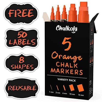 Chalkola Fun Art Bundle - 5 Orange Variety + 5 Green Variety
