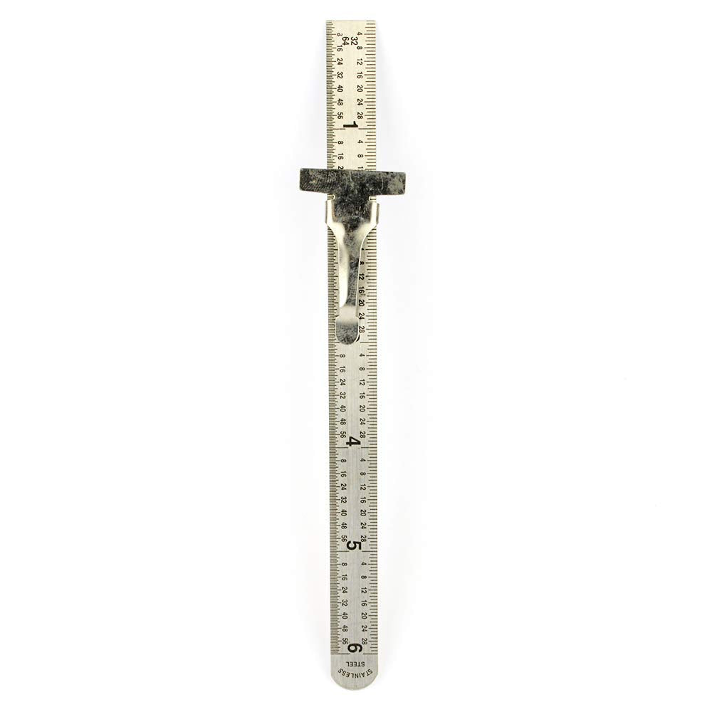 Big Horn 19206 6” STAINLESS STEEL POCKET RULER 1/64 1/32 Scales Decimal Conversion Chart Rulers BIG HORN