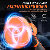 Protmex Cordless Car Buffer Polisher, 6IN Car Buffers And Polishers Kit, 6 Variable Speed Car Polishing Kit, 2*21V 1.5Ah Batteries Cordless Polisher Protmex