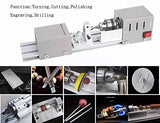 Professional mini Lathe Machine, Lathe Tools Woodworking Machine, Lathe Beads Polisher, CNC DIY Woodworking Wood Lathe Machine (Silver) Jinegelela