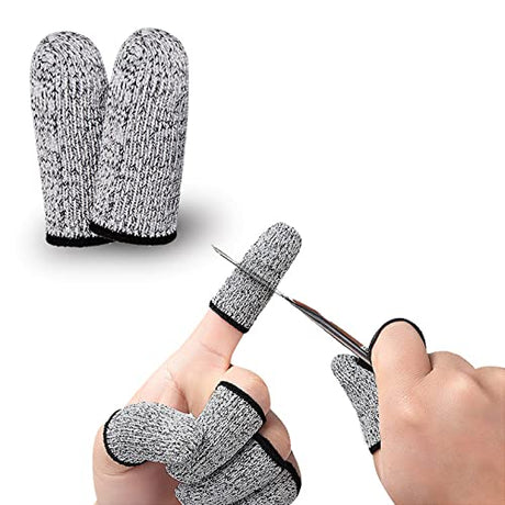 Finger Cots Cut Resistant Protector - 20 Pcs Finger Covers for Cuts, Gloves Life Extender, Cut Resistant Finger Protectors for Kitchen, Work, Elfzone