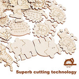 PRETYZOOM 100 Pcs Wooden Shapes Embellishments Animal Cutouts Wooden Shapes for Crafts Unfinished Wood Cutouts Animal for Crafts PRETYZOOM