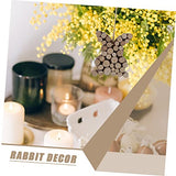 Yardenfun 2 Pcs Rabbit Pendant Unique Carrot Adornment Unfinished Bunny Cutouts Home Accessories Easter Wood Shapes Wood Clothes Rack Simulation Yardenfun