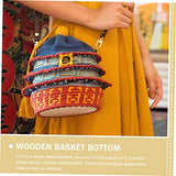 FONDOTIN 5pcs Woven Bag Base Blank Tote Bag Knitting Supplies DIY Kits DIY Bag Wooden Base Wood Basket Bottom Basket Weaving Base Bottom Shaper Pad FONDOTIN