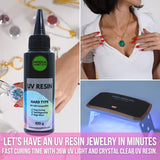 Modda UV Resin Kit with Light for Beginners with Video Course, Resin Jewelry Making Kit for Adults, Includes UV Resin, UV Lamp, Resin Glitters, Foil MODDA