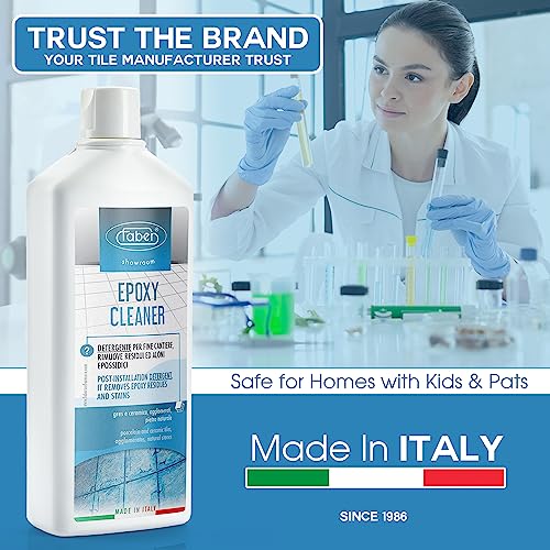 Faber Epoxy Remover – Epoxy Resin Haze Remover and Post Construction Cement Grout Cleaner to Renew Refresh & Restore Natural Shine of Porcelain Faber