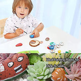 35 River Rocks for Painting, Painting Rocks Bulk for Adults, 2-3 Inches Craft Rocks, Flat Rocks for Painting, Smooth Painting Rocks for DIY Project, Simetufy