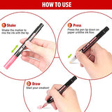 Banral 36 Colors Glitter Markers, Double Line Outline Markers, Super Squiggles Shimmer Outline Marker Set, Self Outline Metallic Doodle Drawing Pens Banral