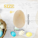 LNQ LUNIQI 10Pcs Unfinished Wooden Eggs 2.5 Inch Smooth Flat Bottom Unpainted Eggs Fake Wooden Eggs for Crafts, Easter Decorations and Gifts LNQ LUNIQI