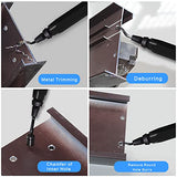 Deburring Tool Set 11 Pieces of High Speed Steel Rotary Burr Removal Blades, Ideal for Deburring Tool,1 Black Handle DKIBBITH