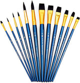 Royal Brush Manufacturing Royal and Langnickel Zip N' Close 12-Piece Brush Set, Soft Black Taklon Royal Brush Manufacturing Company