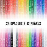 U.S. Art Supply 54 Color Ultimate Acrylic Airbrush, Leather & Shoe Paint Set with Cleaner, Thinner, 50-Plastic Mixing Cups, 50-Wooden Mix Sticks and U.S. Art Supply