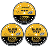 3Pack Diamond Cut Off Wheels, 3 Inch(75MM) Metal Cutting Wheel with 3/8 Inch(9.5MM) Arbor, Diamond Disc with 5000+ Cuts on Rebar, Steel, Iron and OA-BRES