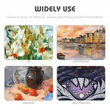 LIGHTWISH Set of 7 Flat Paint Brushes for Applying Gesso, Acrylic Paint, Oil Paint, Watercolor LIGHTWISH