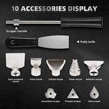 Heat Gun, Huepar Tools Fast Hot Air Gun with LCD Digital Display, 122℉-1112℉ (600℃) Temperature & Air Flow Adjustable, 12.5A, Overload Protection for Huepar Tools