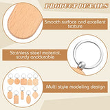 80 Pieces Wood Keychain Blanks Wooden Blank Keychains Unfinished Blanks Wood Keychains Key Tag Blank Wooden Key Chain Keyring Keychain Bulk Keychain Batiyeer