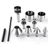 NAGU 9-Piece MT2 Wood Lathe Drive and Live Center Kit with Wooden Box（Quick Replacement） NAGU