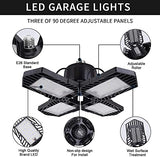 2 Pack LED Garage Lights,100W Deformable Led Garage Lighting 10000LM E26 Daylight 6000K LED Garage Ceiling Lighting Super Bright Adjustable Garage GMximo