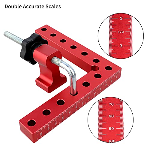 90 Degree Positioning Squares, Right Angle Clamps 5.5 x 5.5(14 x 14cm)  Aluminum Alloy Woodworking Carpenter, Corner Clamping Square Tool for  Picture