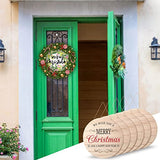 6 Pcs Unfinished Wood Rounds 12 Inch Hanging Wood Circles for Crafts Rustic Wood Sign Blank Wood Plaques for Crafts Wooden Door Hangers for DIY Yookeer