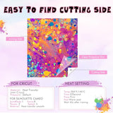 HTVSTD Splatter HTV Heat Transfer Vinyl -16 Sheets 12x10inches Paint Splatter Heat Transfer Vinyl Splash HTV Iron on Vinyl for Fabrics Patterned HTV HTVSTD