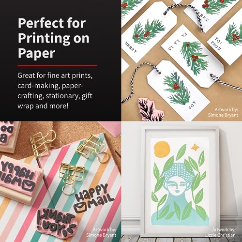 Speedball Water-Soluble Block Printing Ink Starter Set, 4-Color Set, 1.25-Ounce Tubes Speedball