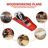 Mini Hand Planer 3-1/2 inch Red Adjustable, used for Wood Craft Processing, Carving and Trimming Projects, Carpenter DIY Model Making (Hand Planer Zenhausern Trade
