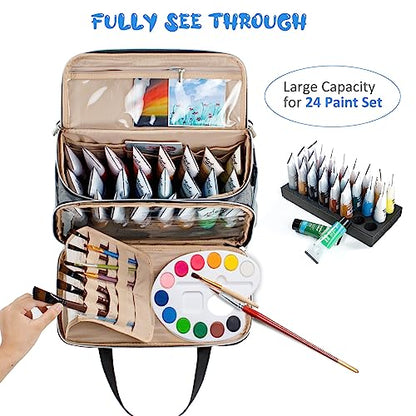 Acrylic Paint Storage, Paint Organizer and Storage, Art Supply Organizer, Art Tote Bags, Craft Paint Storage, Paint Brush Holder, Paint Tube Storage