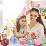 7Pcs Split Cup Flower Pour Cup Silicone Paint Cup Acrylic Pouring Strainers Set for Paint Pouring Capacity Mixing Cups for DIY Pouring Acrylic Paint FASALX