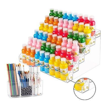  Acrylic Paint Organizer, Paint Rack Stand for 45