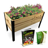 Backyard Expressions Raised Garden Bed, Elevated Wood Planter Box Stand - 35.5" W x 15.5" D x 22" H BACKYARD EXPRESSIONS PATIO · HOME · GARDEN