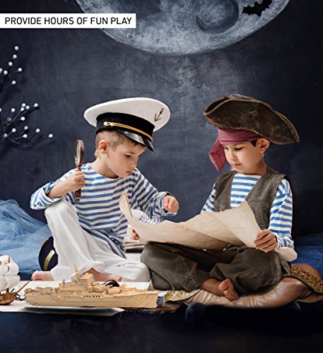 Puzzled 3D Puzzle Battleship Navy Ship Wood Craft Construction Kit Educational DIY Wooden Toy Assemble Model Unfinished Craft Hobby Navy Ship Puzzle Puzzled