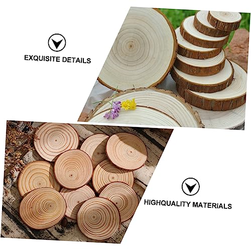 TEHAUX 50pcs Oval Wood Chips Unfinished Wood chip Unfinished Wood Shapes  for Crafts Wood Craft Material Basswood DIY Supplies Circle Labels Oval